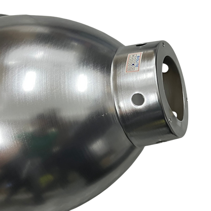 Biglite aluminum reflector lamp cover for ceiling lights with a smooth metallic finish