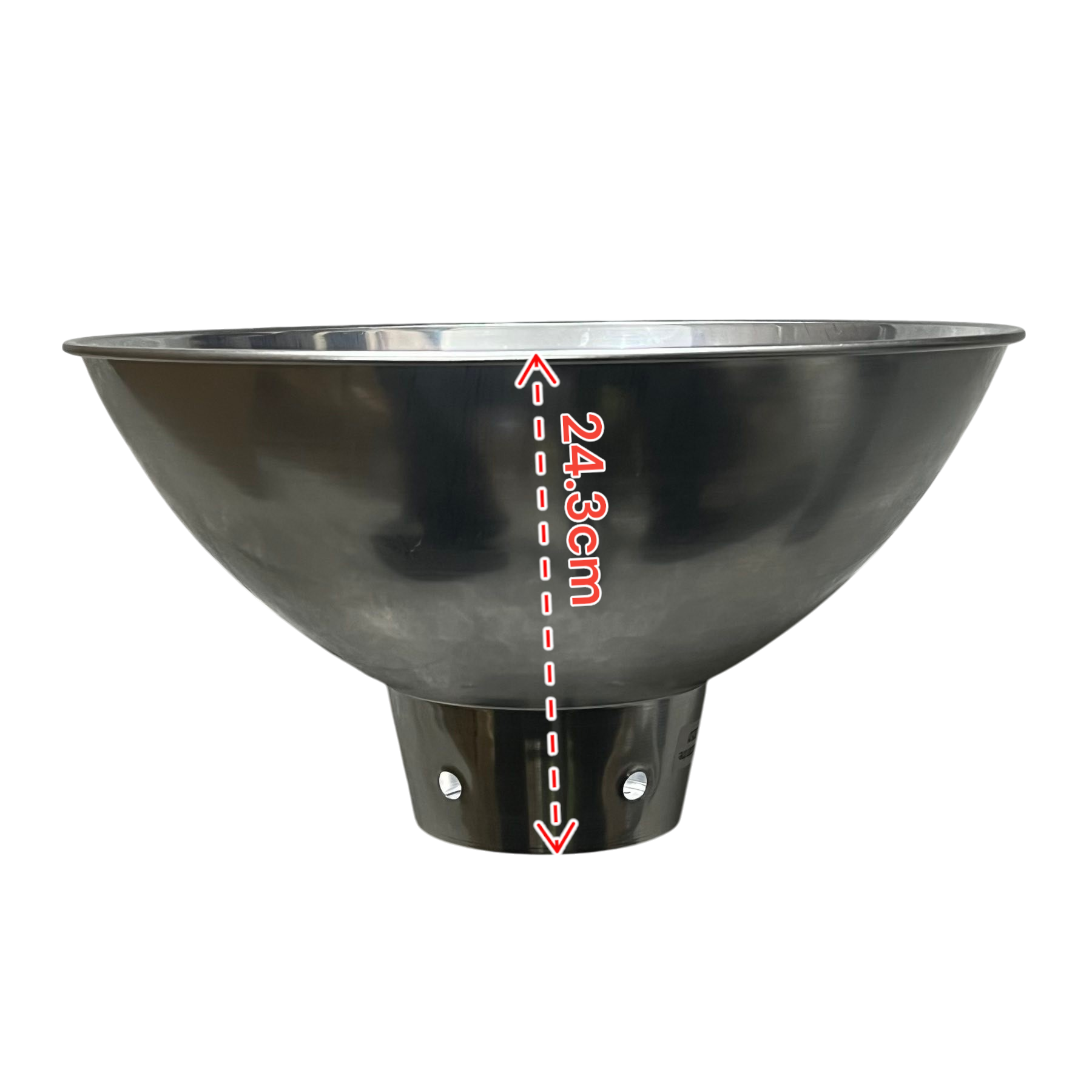 Biglite aluminum reflector lamp cover for ceiling lights measuring 24.3 cm diameter