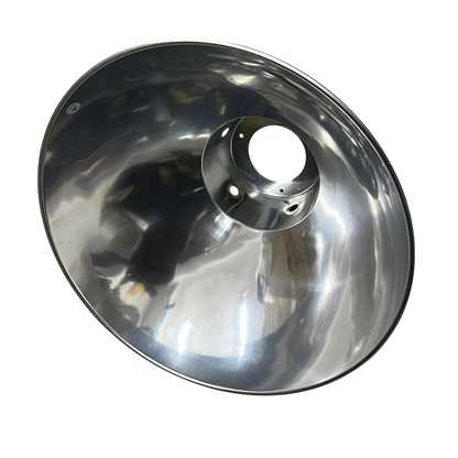 Biglite aluminum reflector lamp cover for ceiling lights with a shiny metallic finish