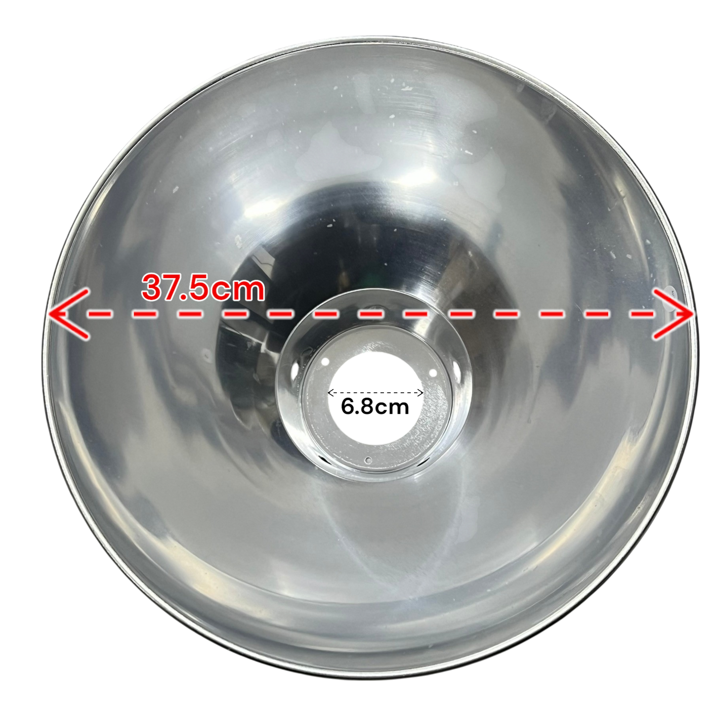 Biglite ceiling light aluminum reflector lamp cover measuring 37.5cm in diameter