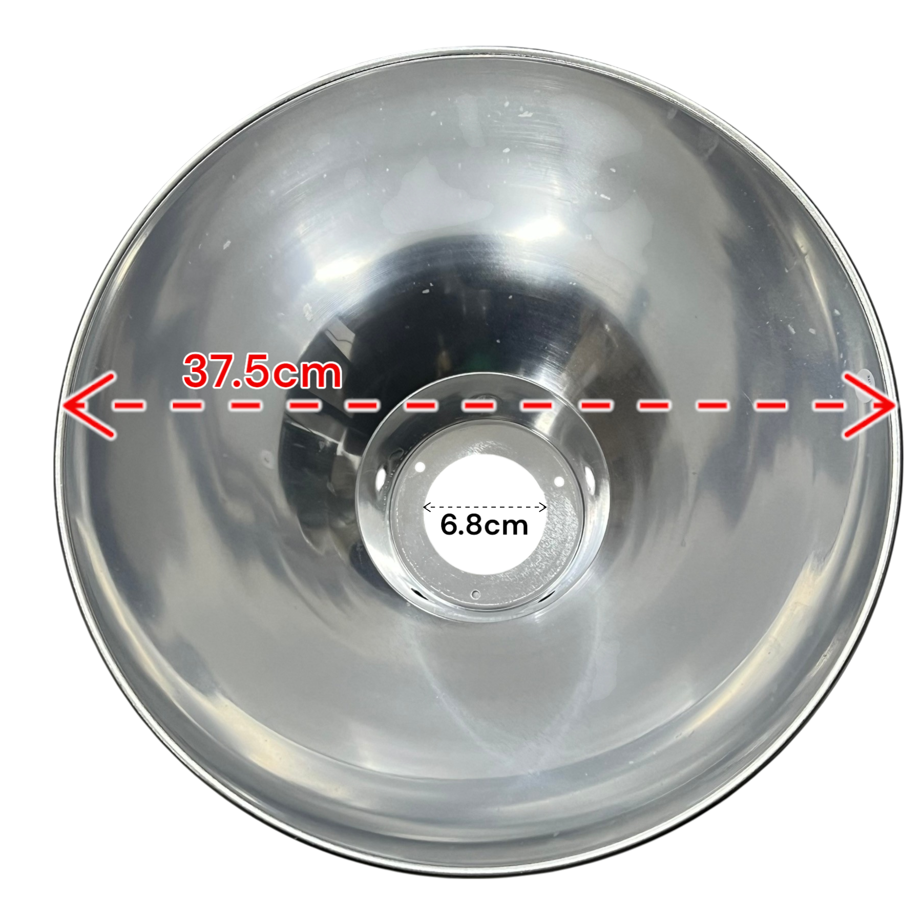 Biglite ceiling light aluminum reflector lamp cover measuring 37.5cm in diameter