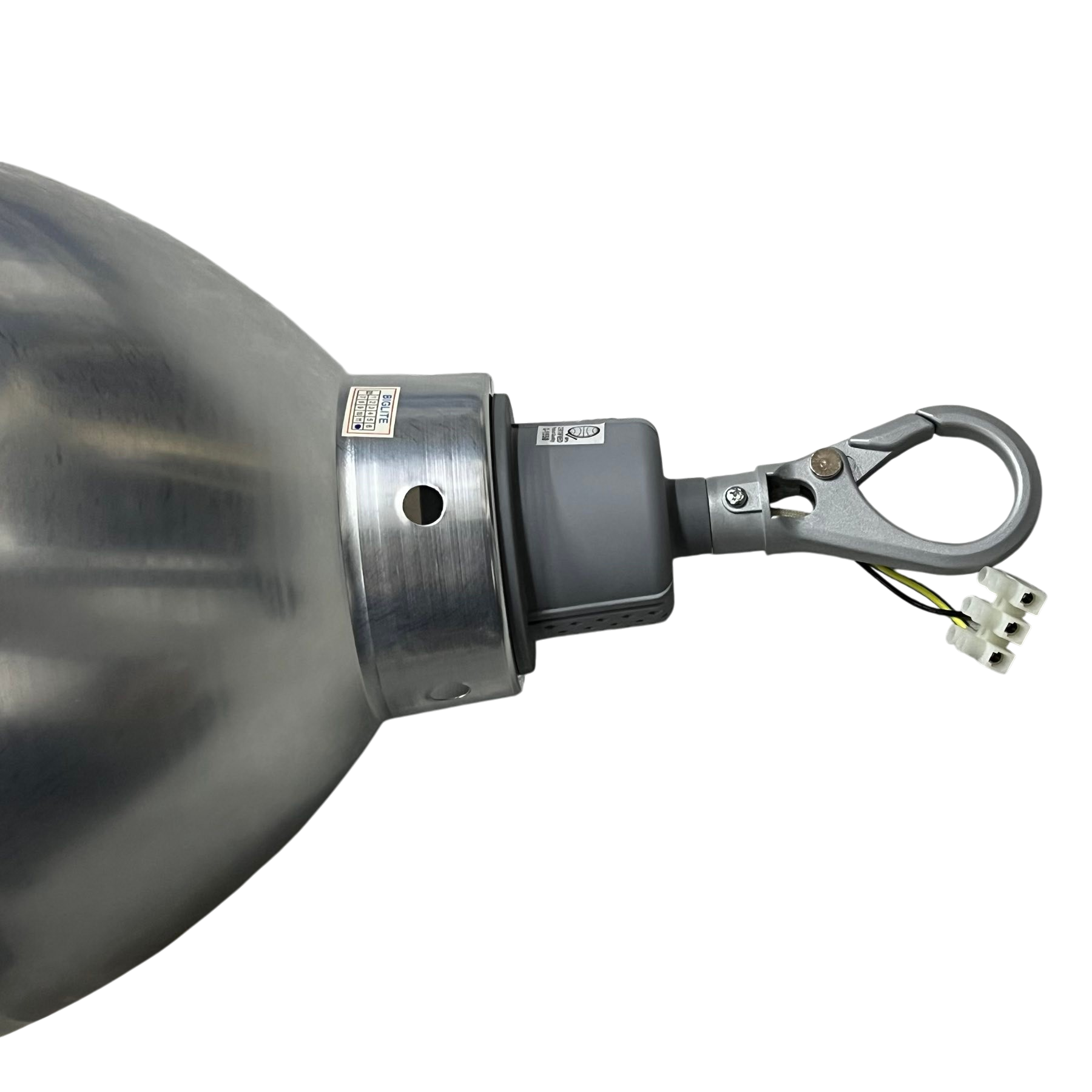 Biglite and Omni aluminum reflector with E27 socket lighting installation accessory in silver