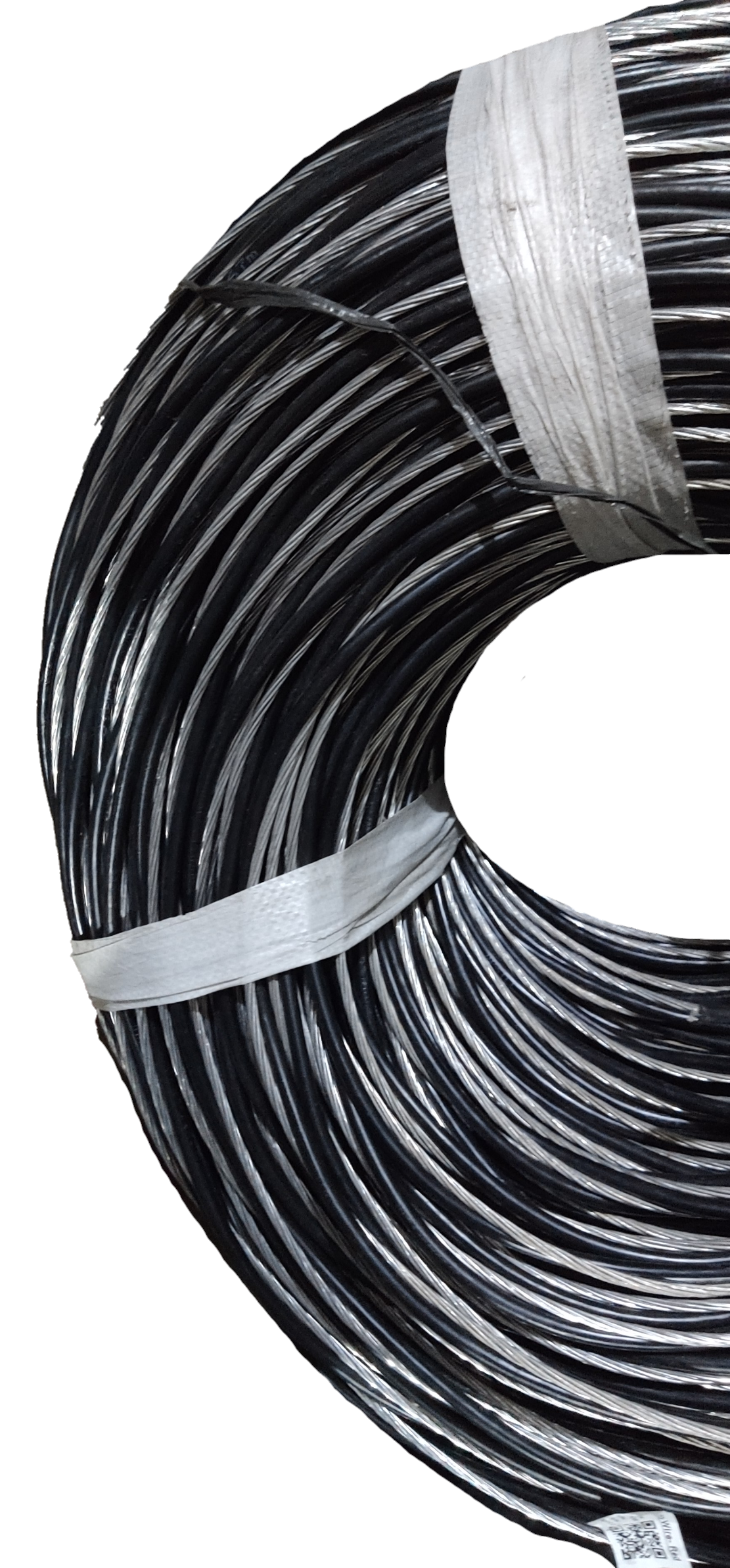 Coiled Aluminum Service Drop Wire AWG 6 bundled with white straps from China vendor