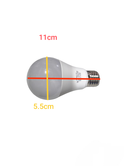 Ambi-fx 11W LED bulb E27 220V with dimensions 11 cm height and 5.5 cm diameter shown
