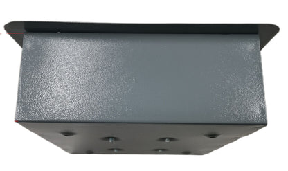 Gray 2x2 panel board for GE breakers electrical circuitry component with metal housing