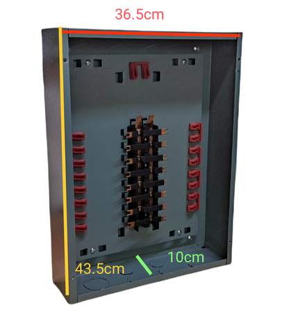 8 branches Panel Board Bolt on electrical panel board with 8 branch slots and metal casing by America