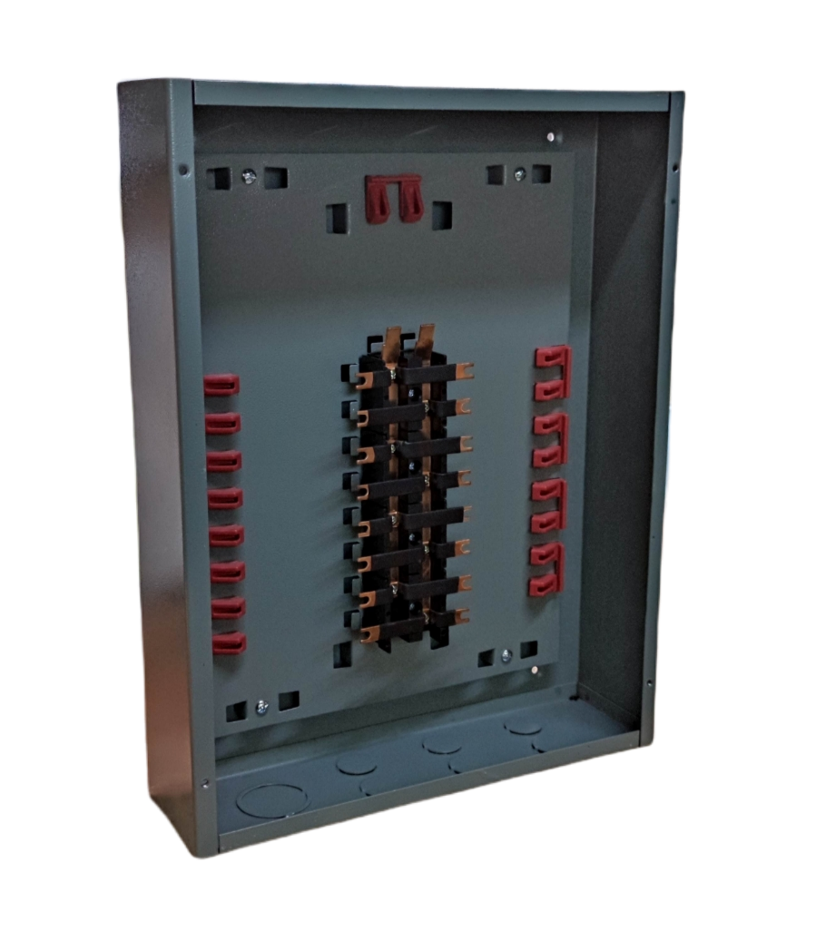 8 branches Panel Board Bolt on electrical panel board with metal casing and red connectors