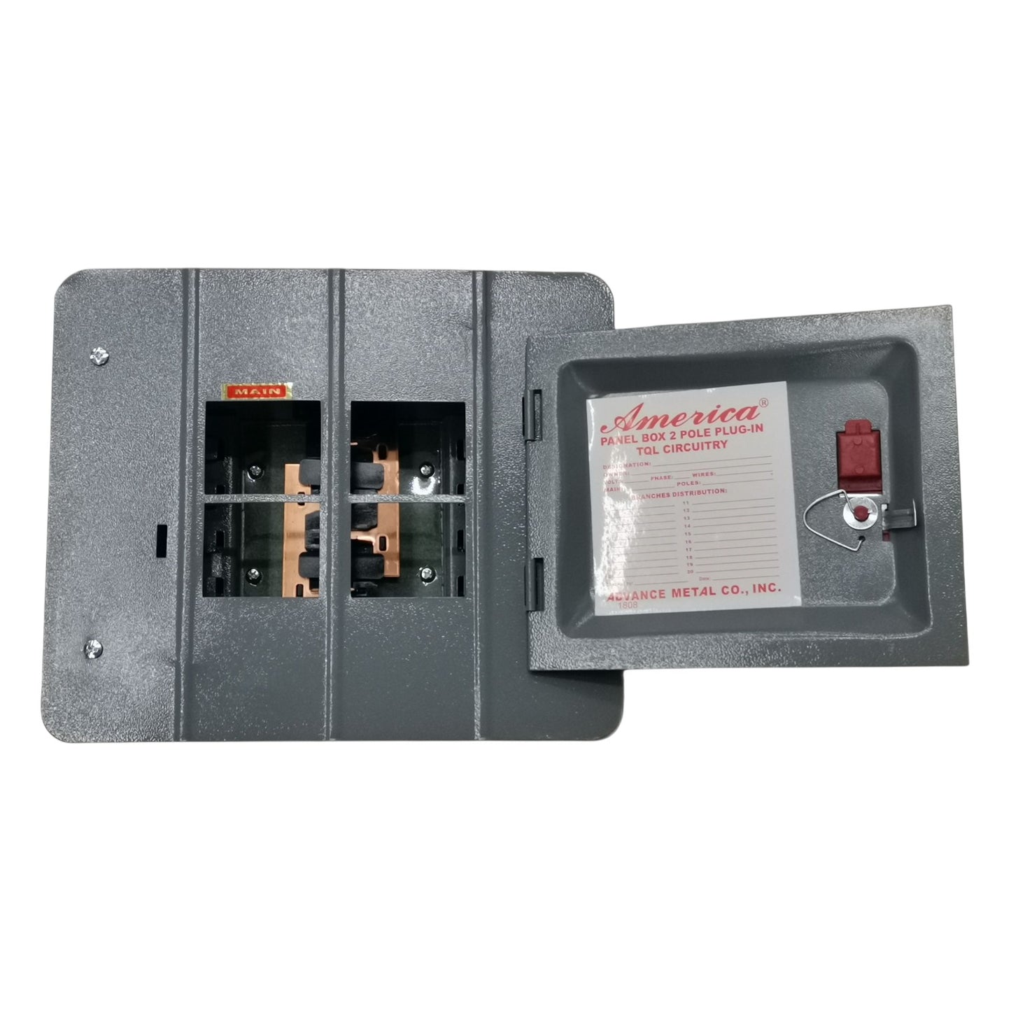 Americ plug in breaker panel 2 branches 4 holes for safe and efficient electrical management