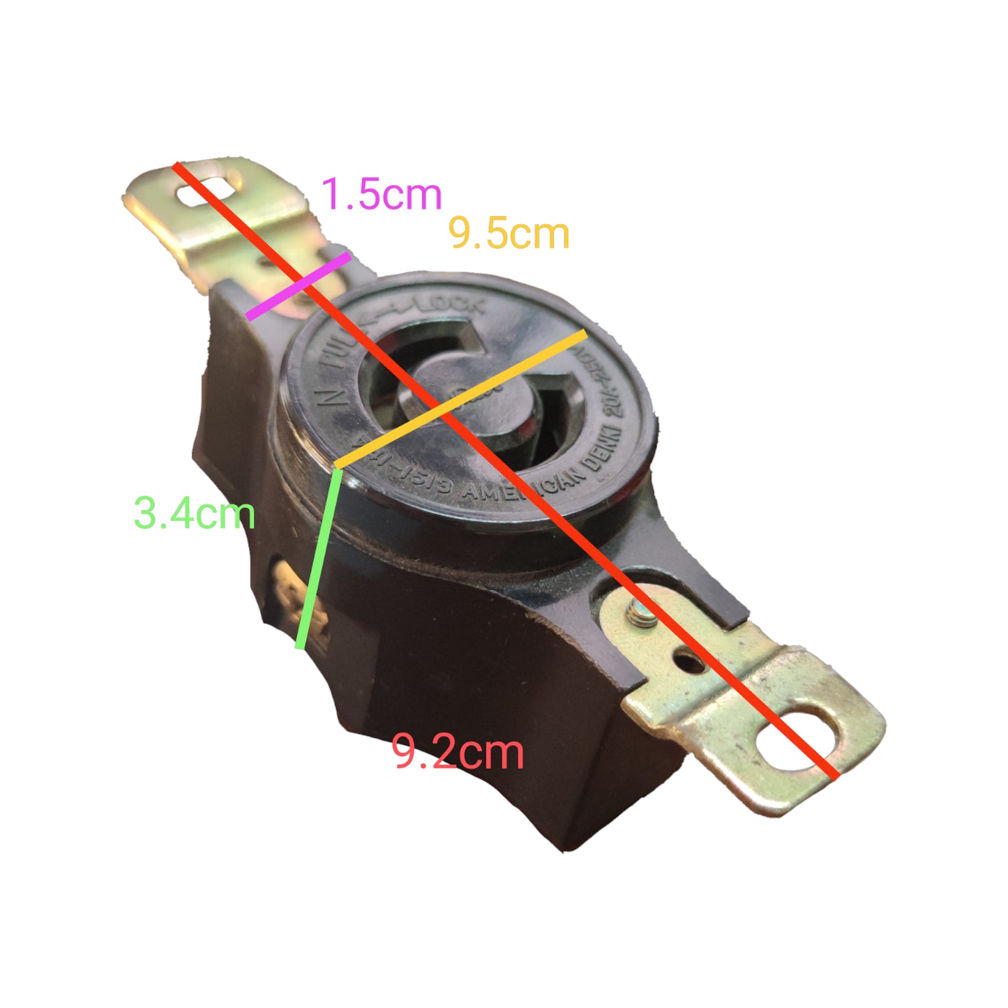 American Denki 2P 2 Pin 20A 220V Twistlock Outlet Twist Lock Outlet Flush Type