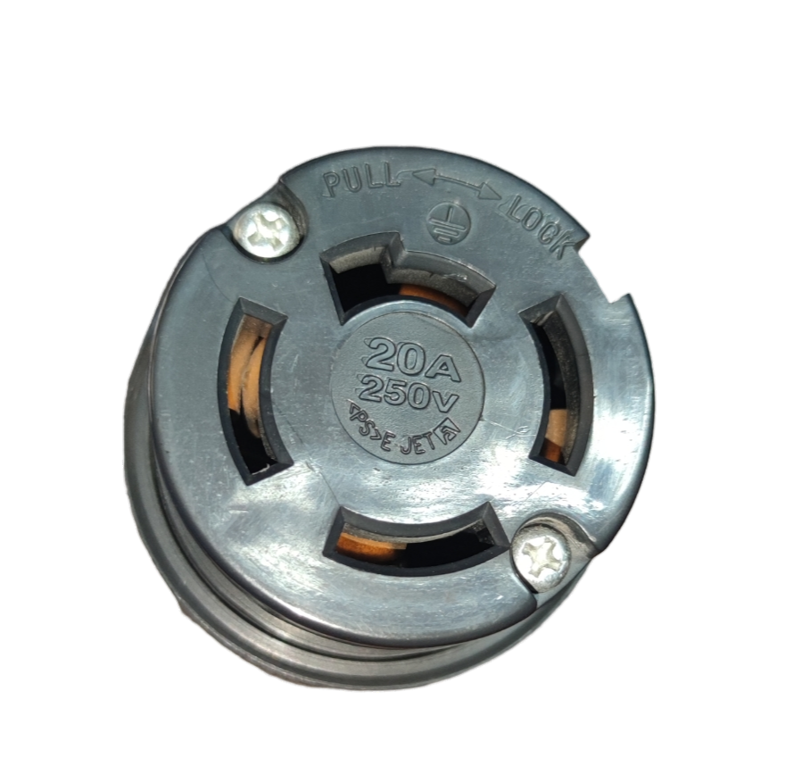 American Denki 20A twist lock outlet electrical circuitry part rated 250V with locking mechanism