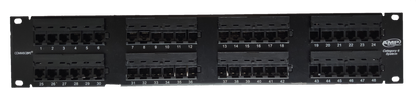 AMP CAT 6 patch panel 48 port black network access panel for structured cabling systems