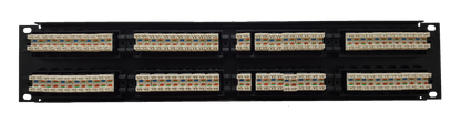 AMP CAT 6 patch panel 48 port network access point with multiple cable connections