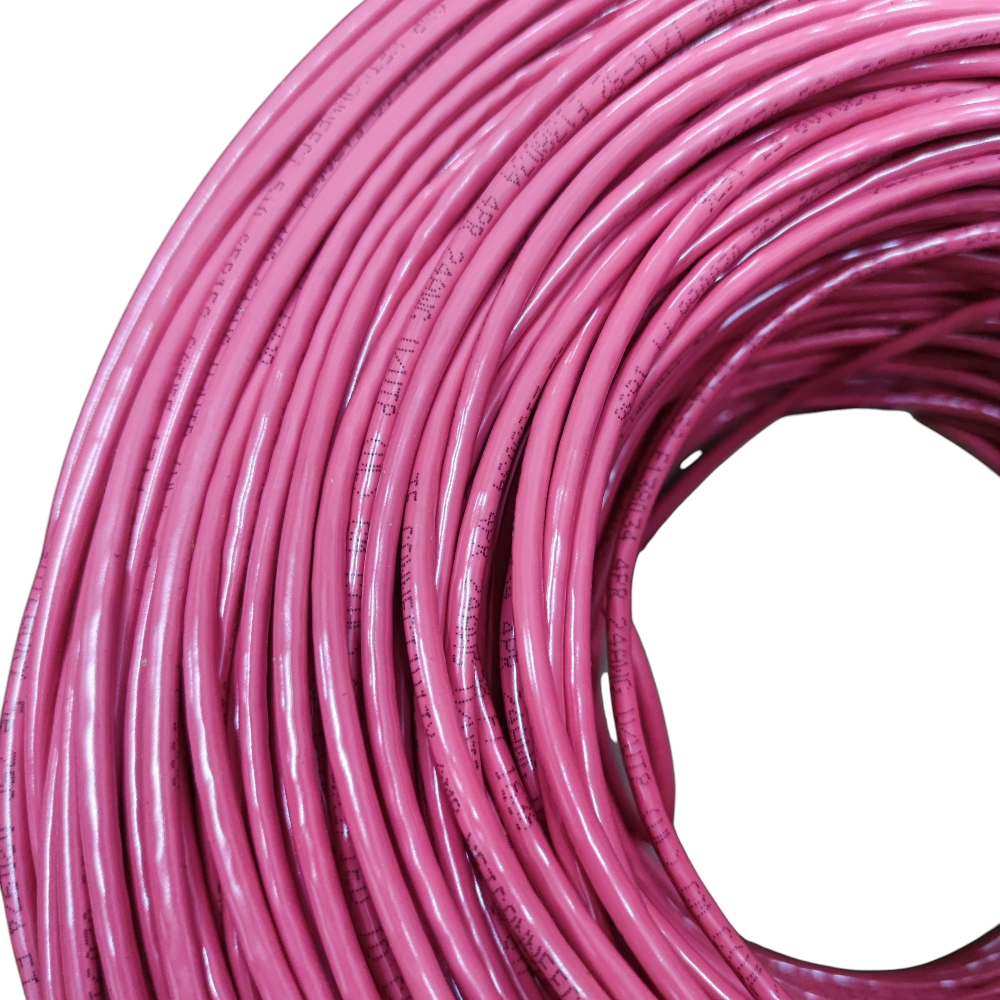 AMP CAT5e UTP LAN cable 300 meters in pink color for reliable networking connections