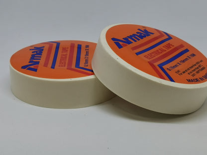 Armak colored electrical tape 16 yards two rolls with orange labels for electrical trade use