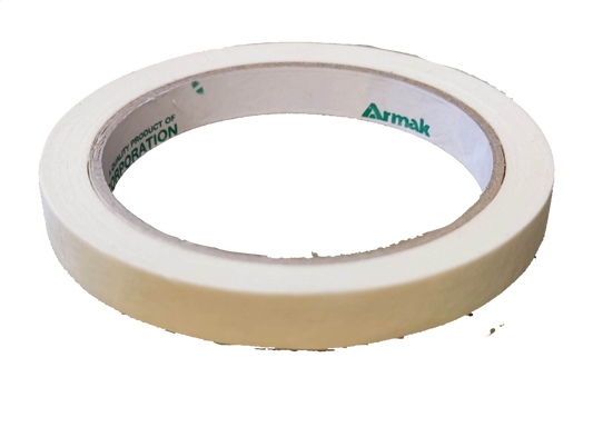 Armak masking tape roll in white for precision masking and painting projects