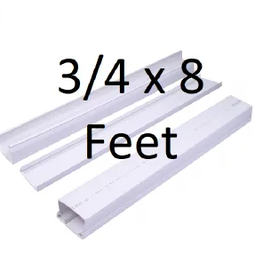 Atlanta plastic cable molding 20mm electrical in three pieces, 3/4 x 8 feet for tidy wiring solutions