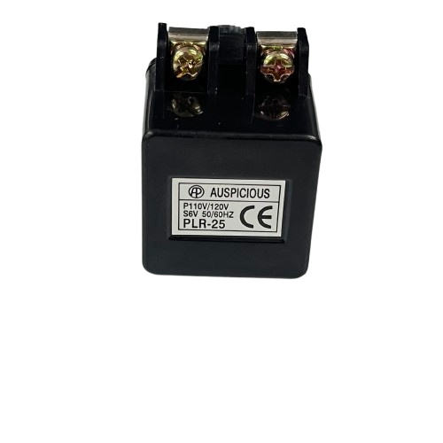 Auspicious 25mm yellow pilot lamp transformer type. 110V to 6V PLR25 black terminal block for indicator lamps