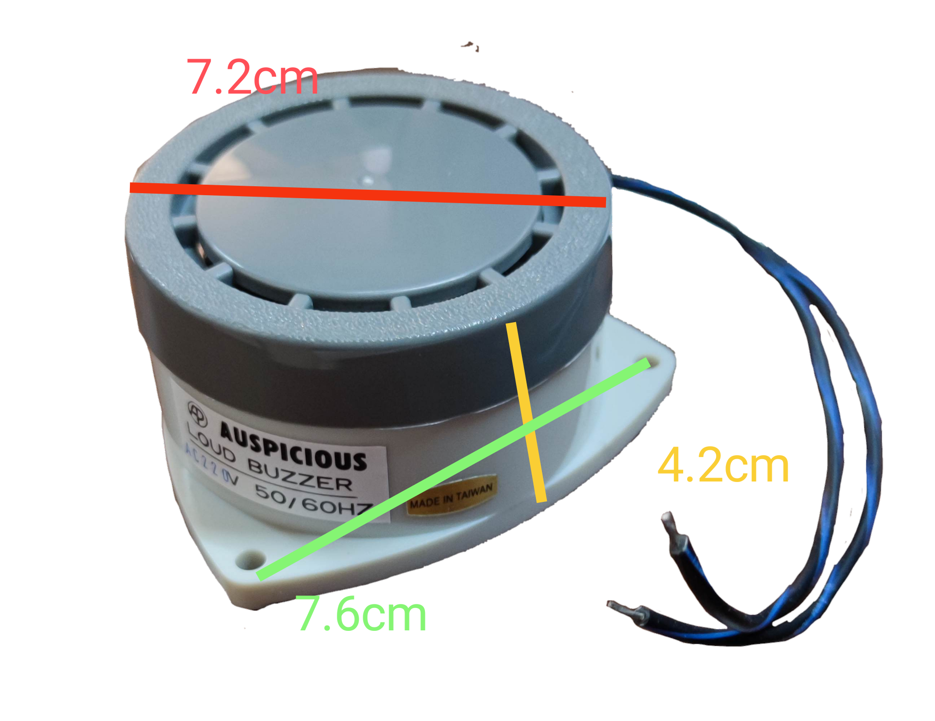 Auspicious Electrical Panel Buzzer 220V with dimensions for easy installation and use