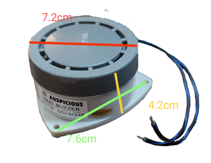 Auspicious Electrical Panel Buzzer 220V with dimensions for easy installation and use
