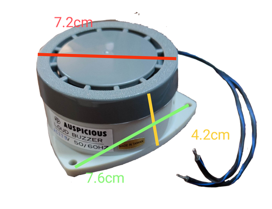 Auspicious Electrical Panel Buzzer 220V with dimensions for easy installation and use