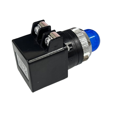Auspicious Pilot Light 220V BLUE 25mm industrial panel indicator with blue lens and screw terminals