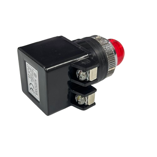Auspicious Pilot Light 220V RED 25mm red indicator lamp with metal bezel and screw terminals