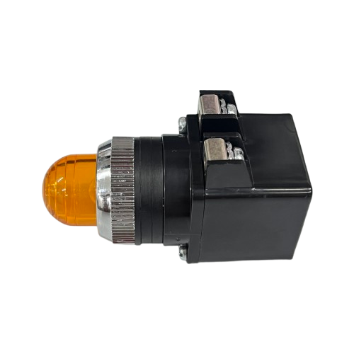 Auspicious Pilot Light 220V Yellow 25mm panel indicator lamp with threaded bezel for industrial switches