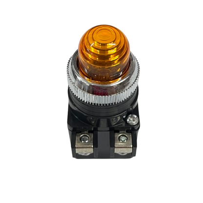 Auspicious Pilot Light 220V Yellow 25mm indicator lamp with metal bezel and screw terminal base