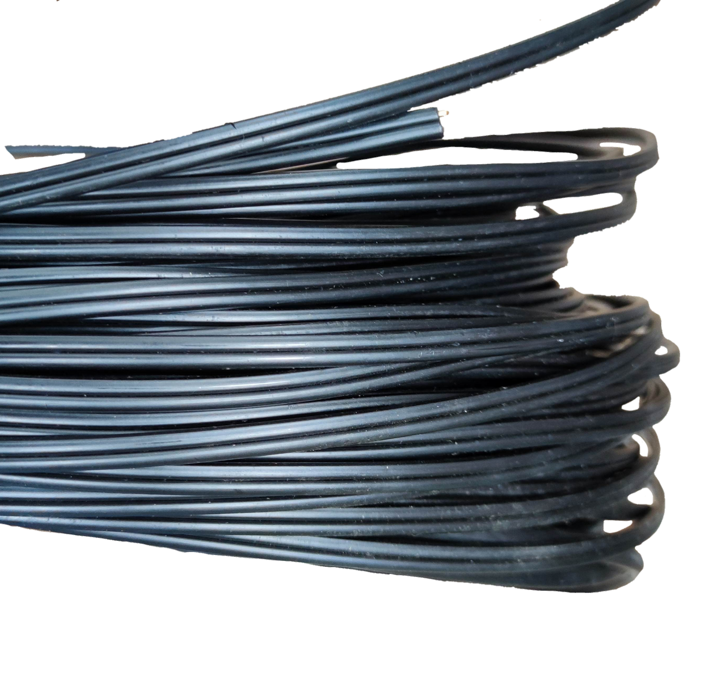 Philflex AWG 18 Telephone Drop Wire black insulated cable coiled for telecommunication use