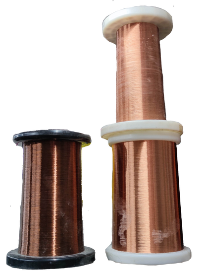 Philflex AWG 9 to AWG 32 magnet wire spools in various sizes for electrical applications