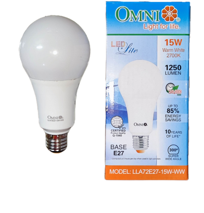 Omni 15W LED Bulb E27 220V A72