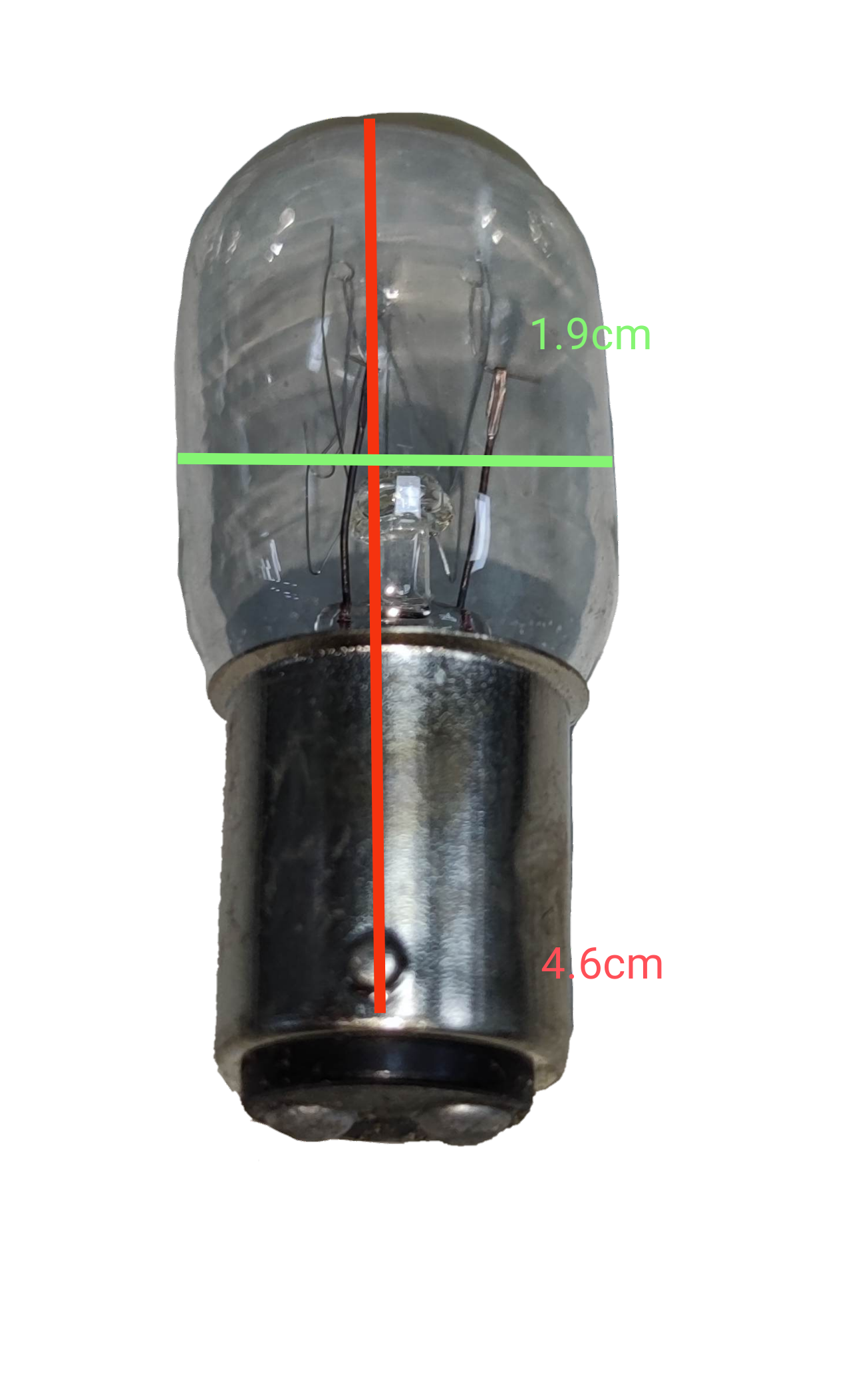 Electx Electrical Supply B15 warning lamp bulb 220V incandescent clear glass bulb with metal base
