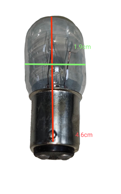 Electx Electrical Supply B15 warning lamp bulb 220V incandescent clear glass bulb with metal base