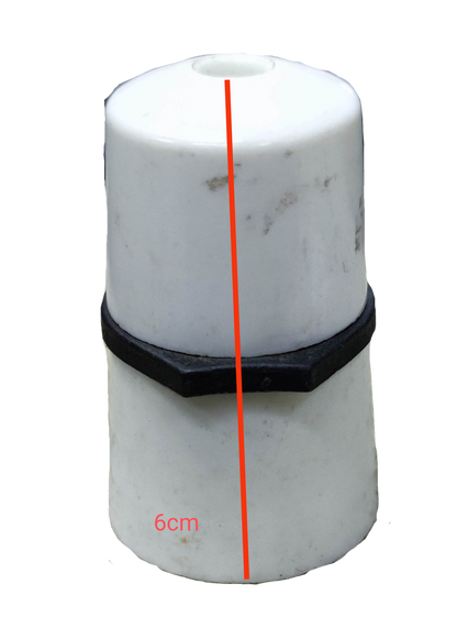 White B22 hanging socket 250V with black ring for lighting installation and accessories