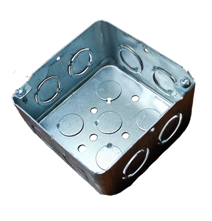 ROYU 4" x 4" Square Box with Cover AWG18 REMUB04A/REMUB03A, Junction Box 4 1/16 x 4 1/16 Metal Box