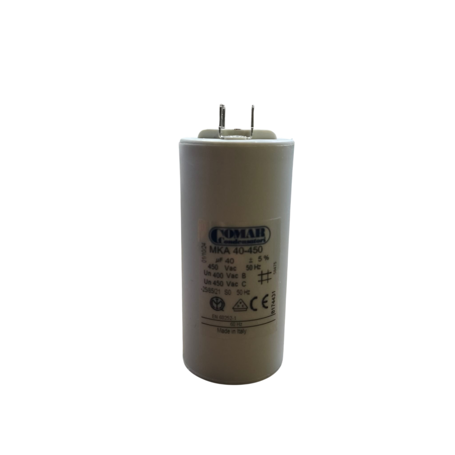 Comar Running Capacitor 40mfd +5 450VAC