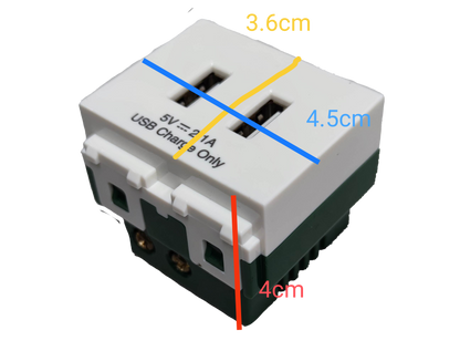 Omni 2 Gang USB Charging 5V 2.1A Center Device WUSB-002