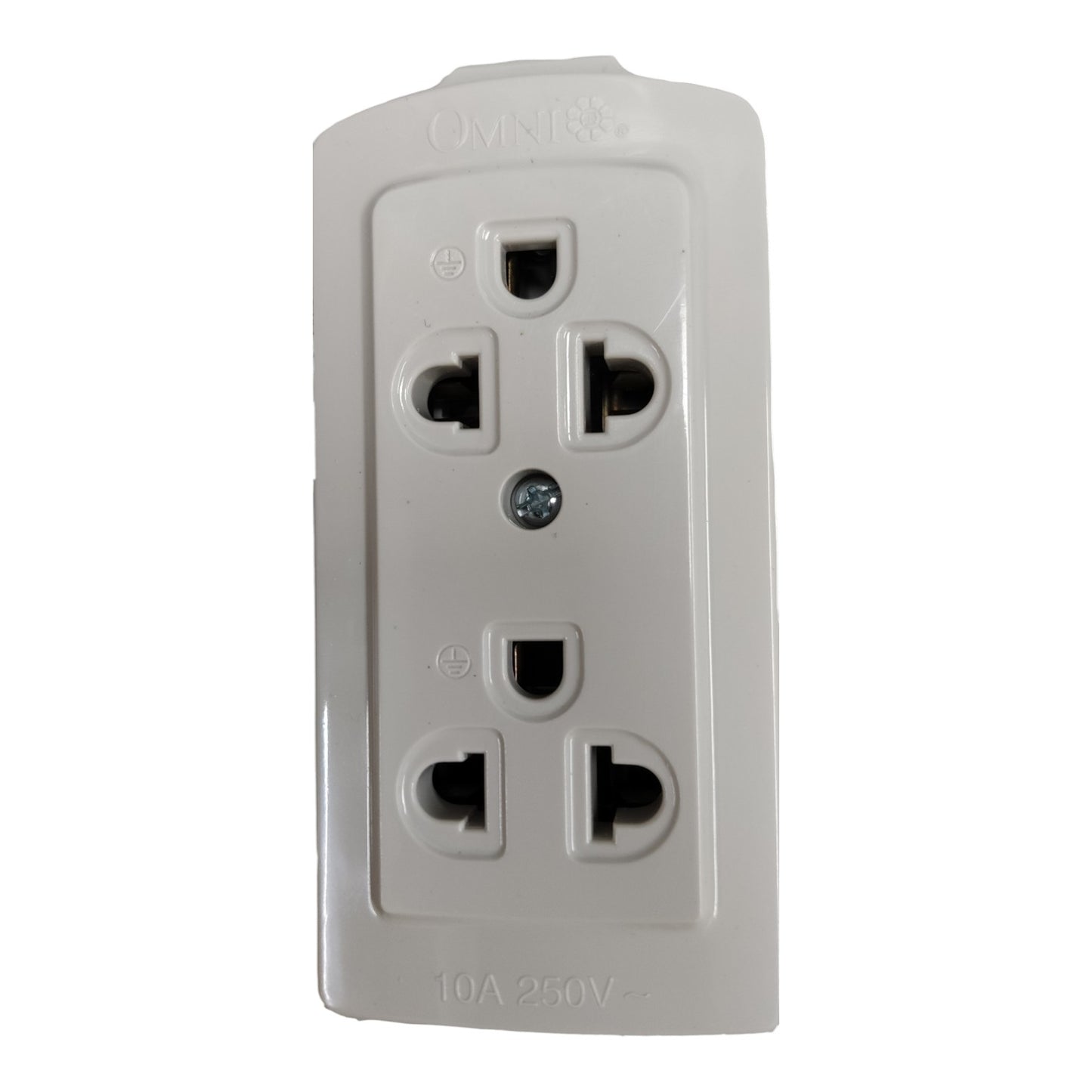 Omni 2 Gang Extension Universal Outlet with Ground 2 Gang, Surface Type Outlet with Ground WSG-002