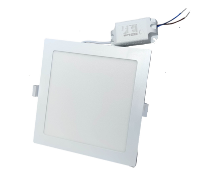 Ecolum 12W LED Square Downlight 220V Recessed ( ECOLUM) 6500K, 12W LED Square Flush Daylight 162x162mm Cut Out