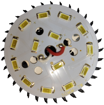 LED Bulb 12V DC 7W E27 Daylight ( Aluminum Heat Sink, needs Battery to light up)