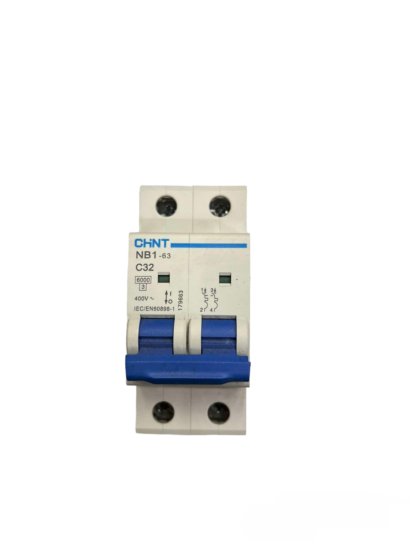Chint 32A 2Pole 6KAIC 220V with indicator Miniature Circuit Breaker NB1-63 2P C32 6KADB