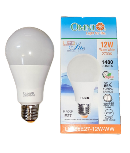 Omni 12W LED Bulb E27 220V A65 Available Warm White