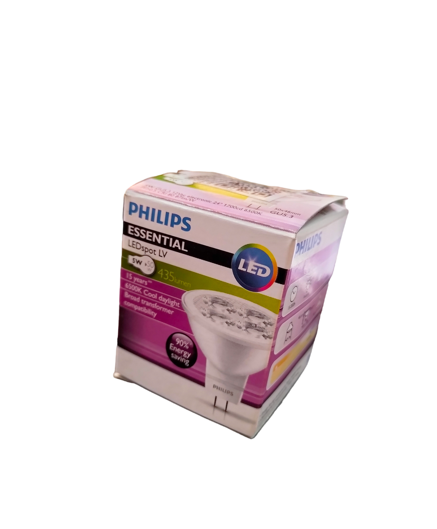 Philips 5W LED MR16 GU5.3 12VDC Daylight  MR-16 LED 5W GU 5.3 12V DC 6500K Daylight