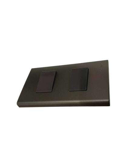 Panasonic 2 Gang 3 Way Switch 16A 250V with Plate Cover Metallic Gray WEG6802MH-1/2XWEG5002HK-5
