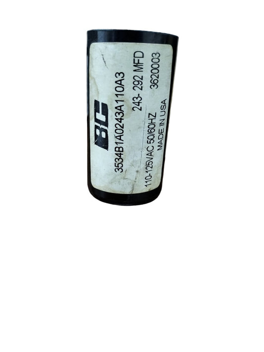 BMI 243-292MFD Motor Starting Capacitor for reliable electrical performance in motors