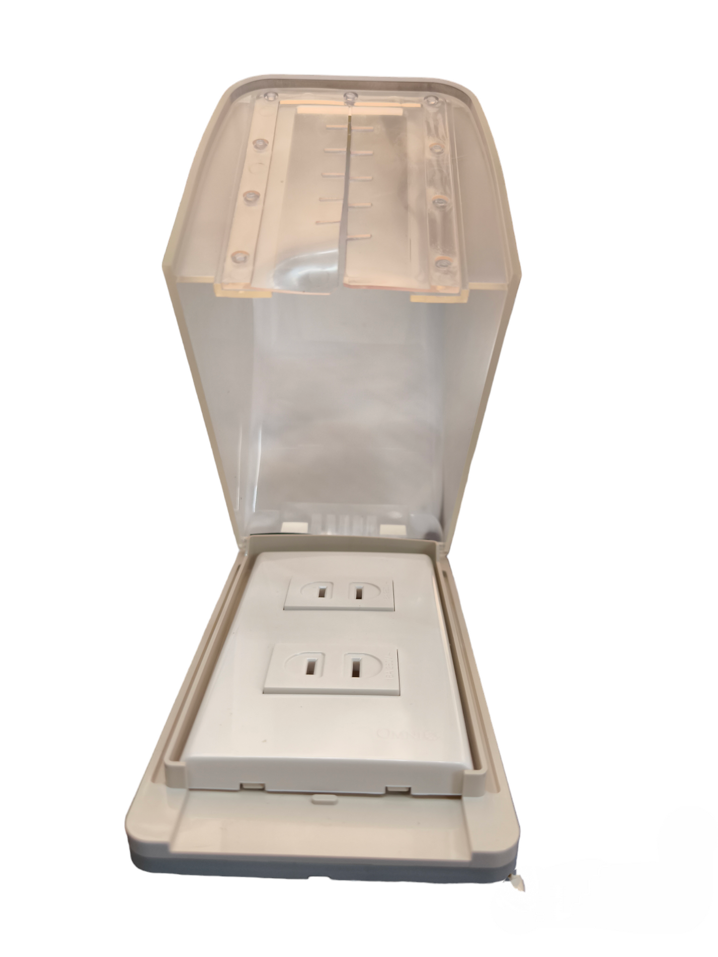 Omni Weatherproof 2 Gang Flat Pin 15A 250V with Plate WPP-605+WWP-112+(WWR-200x2)