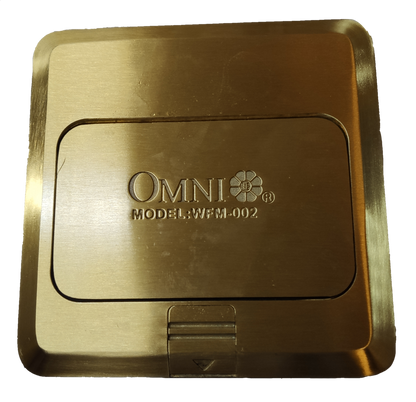Omni Floor Outlet Square 2 Gang Universal with Ground Pop-up with Utility Box , Pop up Floor Outlet 2 Gang Universal with Ground 15A 250V with Utility Box, Floor Mounted Outlet 2 Gang Universal with Ground( Omni)