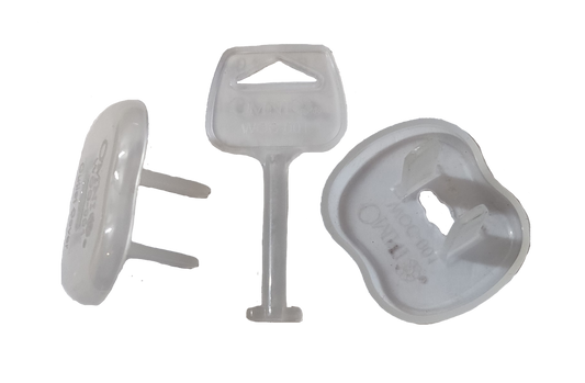 Omni Outlet Cover with Key (2pcs +1pc Key) WOC-001 WOC-001K Baby Outlet Protection CoverOmni Safety Cover for Convenience Outlet, Safety Plugs Child Proofing Outlet Cover for BabyOmn