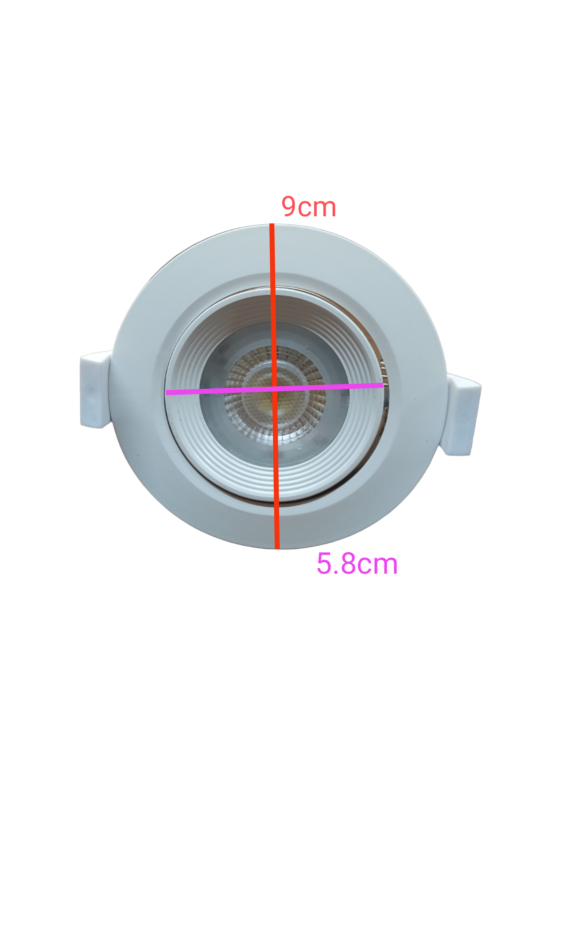 Ecolum 7W Daylight Tiltable Recessed Downlight 3.5 inch 220V 6500K 3.5" LED Downlight Swivel 220V 6500K Flush