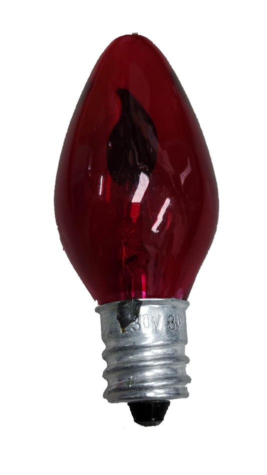 Flame Bulb E12 220V Red, Altar Bulb E12 Red Flame 220V Flickering Bulb E-12 220V Red (4PCS)